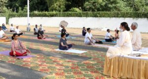 अंतरार्ष्ट्रीय योग दिवस के 50वें दिवस पर FRI में योगाभ्यास का आयोजन किया गया